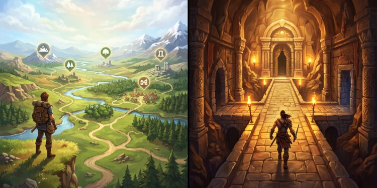 Mundo aberto ou Jogo linear